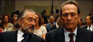 Robert De Niro and Tommy Lee Jones share a scene in 'The Family.'