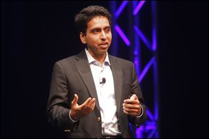 Salman Khan talks about Khan Academy, the school largely comprised of a series of instructional videos allowing anyone with the internet to access.