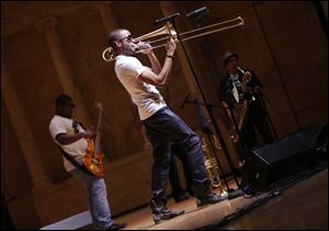 Trombone Shorty performs.