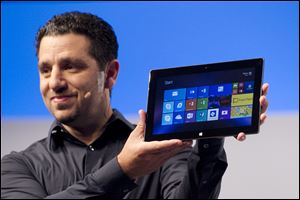 Panos Panay, corporate vice president of Microsoft, introduces a new Surface tablet in New York.