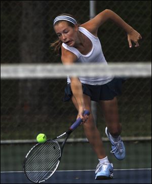 Notre Dame junior Teagan McNamara won the No. 1 singles championship at the Three Rivers Athletic Conference tournament. McNamara (20-3) reached the state quarterfinals in doubles last season with Alicia Nahhas.