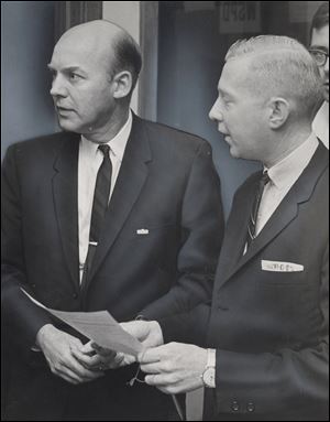 Mayor John Potter campaigns with then-Councilman Andy Douglas in October, 1965. The two Republicans would be colleagues again on the 6th District Court of Appeals.
