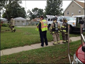 Authorities investigate a gas leak at a Columbia gas structure on West Laskey Road in Toledo.