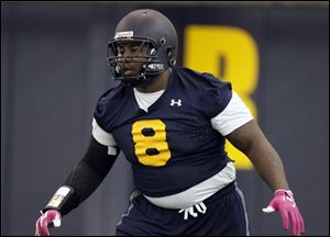 University of Toledo football defensive lineman Elijah Jones.