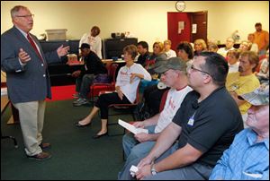 Mayoral candidate D. Michael Collins at Birmingham Branch Library.