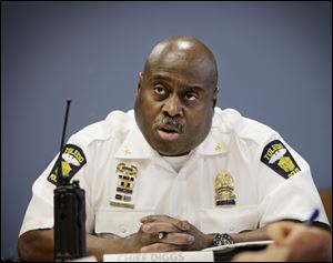 Police Chief Derrick Diggs ordered an investigation into the dis-charge of a gun at an apartment that caused two officers to resign.