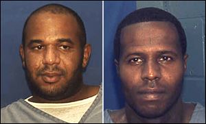 This photo provided by the Florida Department of Corrections shows Joseph Jenkins, left and Charles Walker.