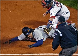 Detroit's Prince Fielder, who did not get an RBI during the ALCS, was tagged out on a baserunning blunder in Game 6.