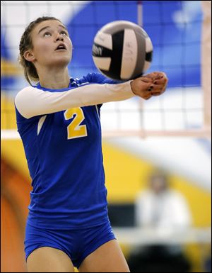 Madelyn McCabe, a senior setter, leads St. Ursula with 302 assists and is second on the team with 37 service aces. The Arrows are 25-0.
