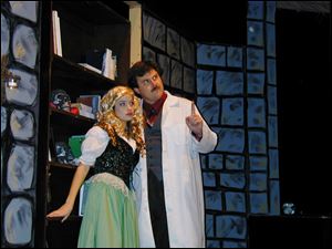 The Heidelberg University and Ritz Players musical comedy, ‘Young Frankenstein’ stars Elle Dutton as Inga and Charles Groth as Dr. Frankenstein. 
