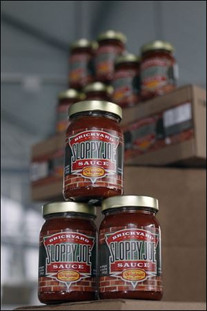 Entrepreneur Donald Hill's jars of 'Brickyard Sloppy Joe' sauce.