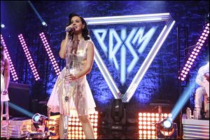 Katy Perry performs on stage at the Katy Perry iHeartRadio album release party.