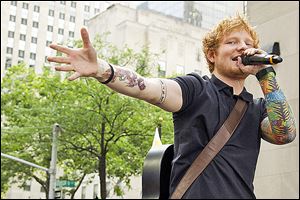 Ed Sheeran performing on NBC's 'Today' show in New York. Sheeran  is part of a breed of newer and lesser known acts who are able to sell out top venues, even if they aren't selling millions of albums.