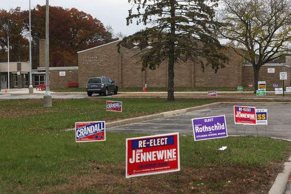 Political-signs-dotted-the-drive-up-to-McCord-Junior