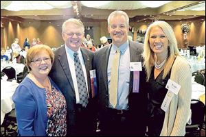 L-R, board chair Bill Schmidt and his wife Anne, with featured speaker, John Shaffer and his wife, Trish. The Shaffers are parents of four children, two of whom are diagnosed with Fetal Alcohol Spectrum Disorders. 