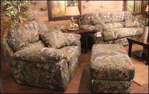 Club chair, ottoman, and pull-out sleeper sofa all by Jackson Furniture for the 'Duck Dynasty' Collection.