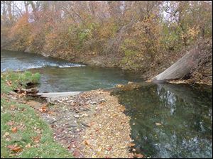 This section of Cold Creek runs through the Millsite Trout & Gun Club property, located near Castalia and Sandusky, just downstream from the Ohio Division of Wildlife fish hatchery. The Millsite property will be sold at auction on Nov. 21. 