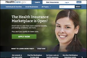 The healthcare.gov insurance Web site.