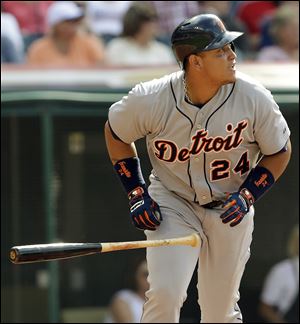 Tigers slugger Miguel Cabrera became the first player to win back-to-back American League MVP honors since Frank Thomas accomplished it in 1993 and 1994 for the Chicago White Sox.