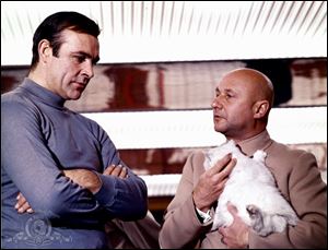 Sean Connery as James Bond and villain Ernst Stavro Blofeld played by Donald Pleasence.