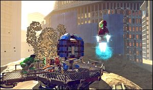 Scenes from LEGO Marvel Super Heroes.
