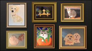 Some of the portraits painted by George W. Bush, 43rd President of UNited Sates of America, leader of the free world. 