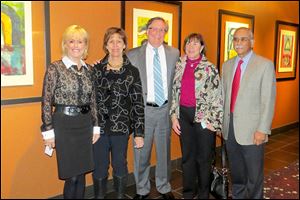 From left, Sondra Gibbons, Nancy and Jim Bingle, Karen Merrells, and Nasr Khan at the State of the Child event presented by Kids Unlimited