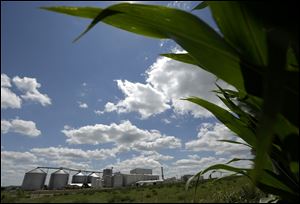 A facility that produces ethanol is next to a cornfield near Coon Rapids, Iowa. 