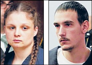 Angela Steinfuth, left, and Steven King II on Monday were indicted by a Lucas County grand jury.