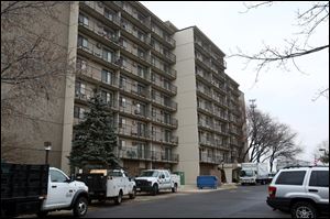 The apartment complex Alpha Towers, which houses many senior citizens, evacuated its residents on the evening of Monday, Dec. 2, 2013, after a malfunction triggered the fire suppression system throughout the building.