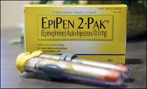 The EpiPen is an auto-injectable epinephrine device used to treat anaphylaxis caused by allergies. An Ohio bill would allow schools to stock EpiPens for students. 