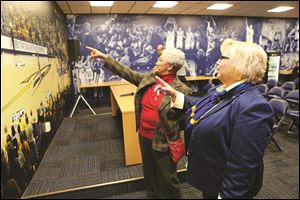 Ann Redmond (Women & Philanthropy member), Nancy Lapp (chair of the Women & Philanthropy grants committee)   