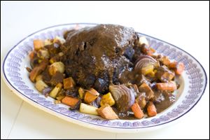 Holiday pot roast with spiced root vegetables 