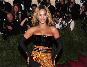 Singer Beyonce at The Metropolitan Museum of Art's Costume Institute benefit in New York in May.