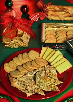 Home-made crackers and cheese straws can be perfect for holiday munching or gift giving. 