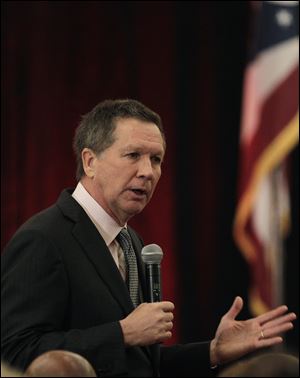 Ohio Gov. John Kasich speaks at the Ohio's Chambers of Commerce Meeting Wednesday in Columbus.