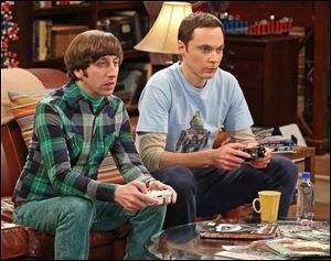 Jim Parsons, right, and Simon Helberg in a scene from 