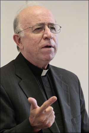 The Rev. Charles Ritter, the administrator for the Catholic Diocese of Toledo, resists the label of shepherd.