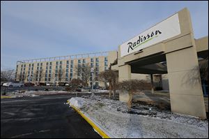 The new Radisson sign has gone up at what was formerly the Hotel at UTMC, on the campus of the former Medical College of Ohio.