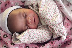 Ivoriyona Arkell Young was the last baby born in 2013 and will be a member of the family of Derrick and LaTisha Young, of Toledo.