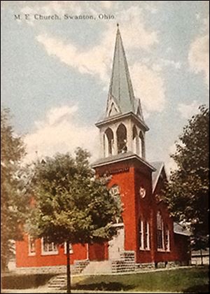 An 1892 rendering of Trinity United Methodist Church in Swanton.