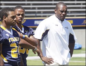 UT running backs coach Louis Ayeni, who held the title as associate head coach, produced a 1000-yard back in all four of his seasons with the Rockets.