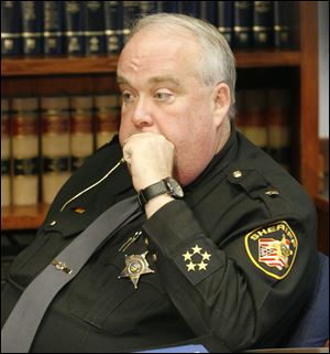 Robert Bratton, seen in 2010 during his tenure as Ottawa County Sheriff, has been indicted in federal court today.