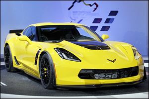 The Corvette Z06, on display at the North American International Auto Show in Detroit, is the first vehicle to utilize the new eight-speed transmission built at the Toledo Transmission plant on Alexis Road. 