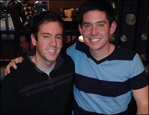 Brian Panetta, a music teacher at St. Mary Central Catholic High School in Sandusky, and his fiance, Nathan David.