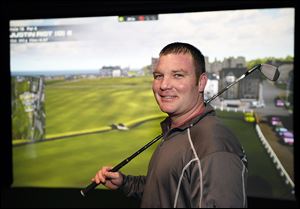 Justin Rist, owner of Fore Golfers, started business in November. With 42 simulations available, he doesn’t mind long winters.