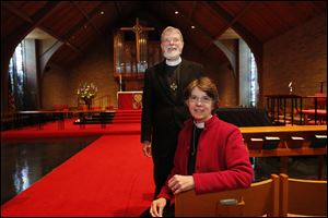 The Rev. Margaret Hoit Sammons and her husband, the Rev. Gregory P. Sammons, co-rectors at St. Michael’s in the Hills Episcopal Church in Ottawa Hills, will retire Sunday.
