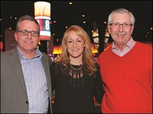 Joe Buick, Rachel Hepner Zawodny and Kevin Kwiatkowski at the preview for the Red Cross Oscar's night.