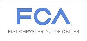 The new logo for Fiat Chrysler is meant to show neither automaker is over the other.