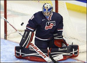 Sheffield Village’s Brianne McLaughlin-Bittle is trying a second time for Olympic Gold as a goalie on the U.S. hockey team. 